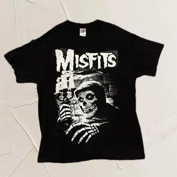 Y2K Misfits Skull Tee L 미스핏츠 블랙 티셔츠