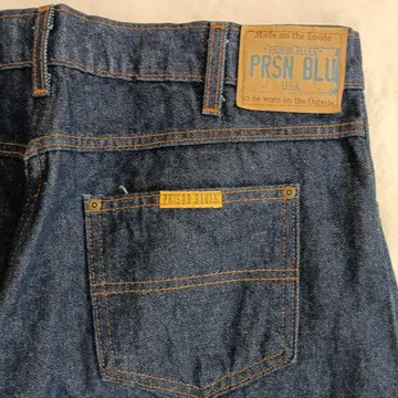 미사용 새상품! 프리즌 블루 인디고 데님 팬츠 W38