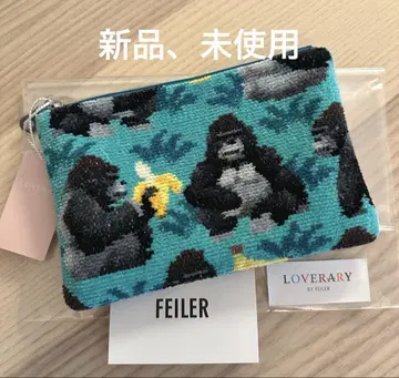 FEILER 신상품 우호호 고릴라 플랫 파우치 미사용 라브라리