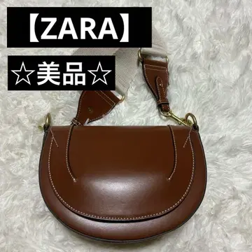ZARA 브라운 대비 스티치 크로스 바디백