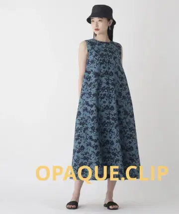 OPAQUE.CLIP 린넨 느낌의 플라워 프린트 원피스