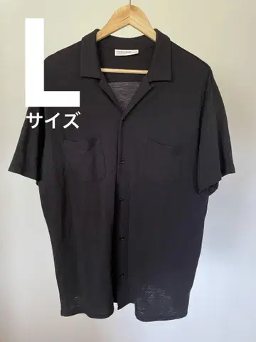 icebreaker 블랙 오픈 카라 셔츠 메리노울 100% L 사이즈