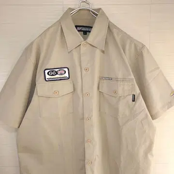 반스 90S 워크 셔츠 자수 패치 USA 기획 베이지
