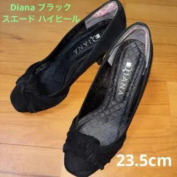Diana 블랙스웨이드 하이힐 23.5cm