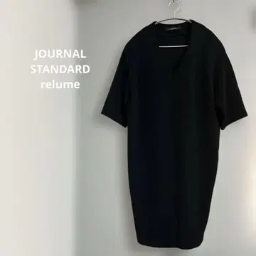 블랙 V넥 반팔 원피스