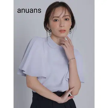 새상품급 anuans 케이프 슬리브 블라우스