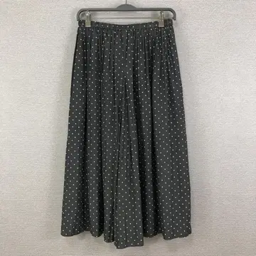 BEARDSLEY 도트 주름 쉬폰 개더 팬츠 F 블랙