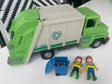 플레이모빌(playmobil) 쓰레기 수거차와 피규어 세트