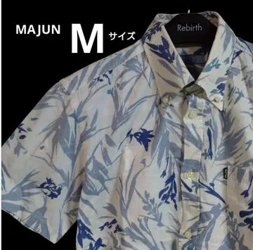 men's MAJUN 카리유시 의류 M 사이즈 알로하 셔츠 오키나와