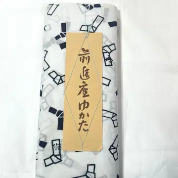 면 옷감 유카타 화이트 베이스 오미쿠지