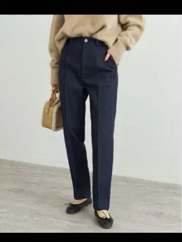 SLOBE IENA 네이비 스트레이트 데님