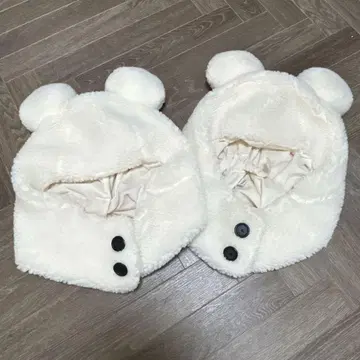 디즈니 귀가 달린 보아 후드 아이보리 2개 세트 커플