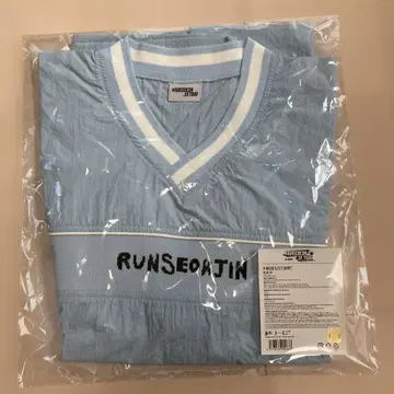 RUNSEOKJIN V넥 티셔츠 블루 M 사이즈 포토 카드 미포함