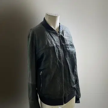 '유럽 빈티지 가죽 자켓 블루종 천연 가죽 MA1 라이더