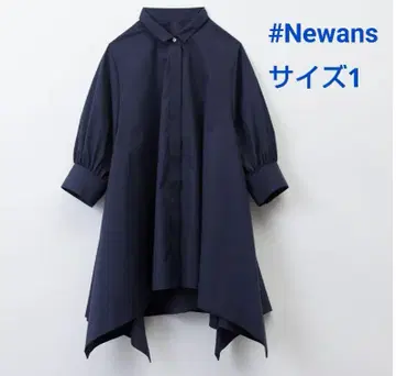#Newans 손수건 셔츠 세탁 가능 코튼 M 네이비 봄/여름/가을