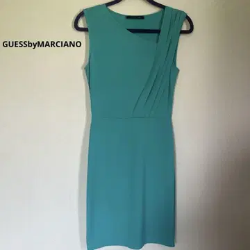 MARCIANO 터콰이즈 슬리브리스 드레스