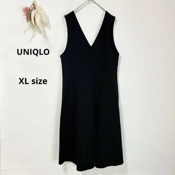 유니클로 UNIQLO 브러쉬드 저지 점퍼 스커트 블랙 XL