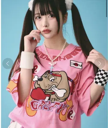 GALFY 오니쿠에 무에타이 파이터 티 Y2K 자수 불꽃