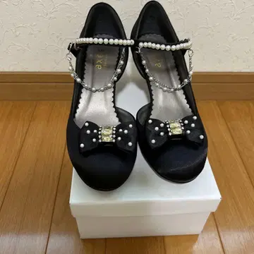 axes femme 펄, 리본 포함 펌프스 L 사이즈 블랙