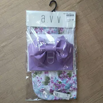 a.v.v 꽃무늬 유카타 오비 세트 140 사이즈