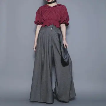 FICTION TOKYO/하이 웨스트 와이드 팬츠