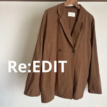 Re:EDIT 브라운 테일러드 자켓