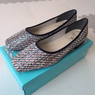 마레마레 스퀘어토 메쉬 플랫 슈즈 네이비 24.5cm