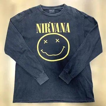 구제 의류 90's wall of fame NIRVANA 밴딩 롱 T L