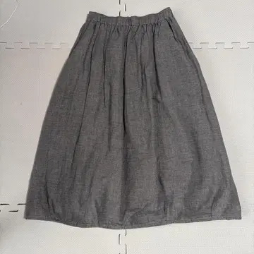 선 밸리 면 린넨 벌룬 스커트