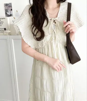 mily bilet 마조리카 플리츠 개더 플레어 원피스