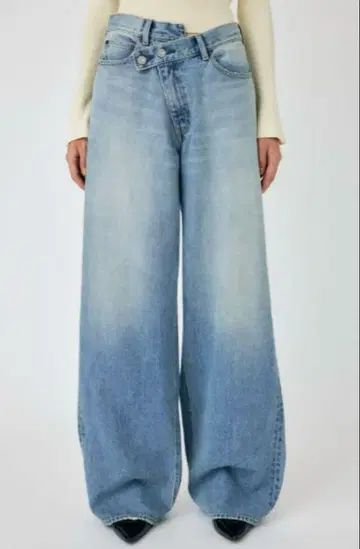 MOUSSY CROSS WAIST WIDE STRAIGHT 데님