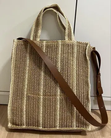 ZARA 우븐 토트백 바스켓 백