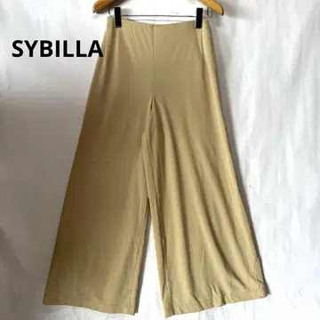 시빌라 SYBILLA 하이웨스트 와이드 팬츠 사이드 슬릿 M