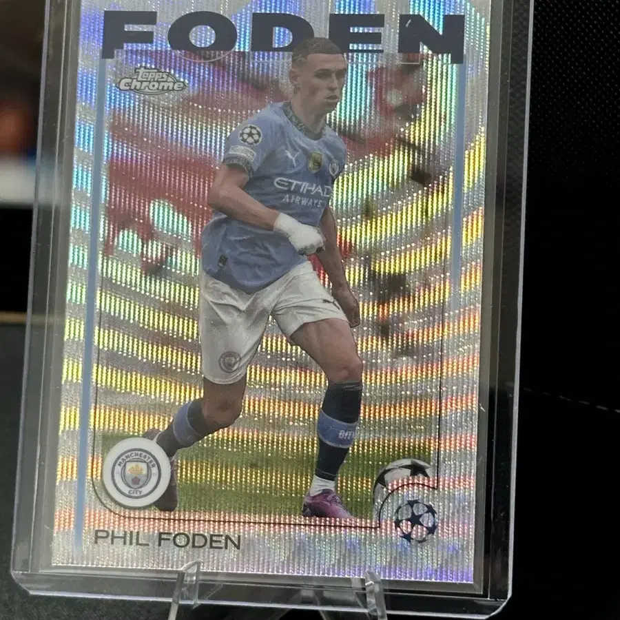 その他 2020 Phil Foden Topps Chrome Speckle 2020-21 Topps Chrome UCL Phil Foden 5 Card Refractor Lot