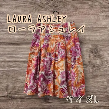 LAURA ASHLEY 로라 애슐리 팜 리프 무늬 플레어 스커트 13