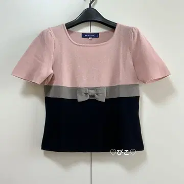 M'S GRACY 엠즈 그레이시 리본 포함 반팔 티셔츠 38
