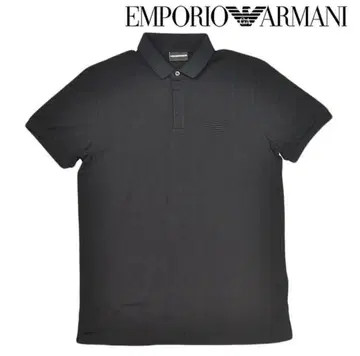 Emporio Armani 블랙 피케 셔츠 M 사이즈