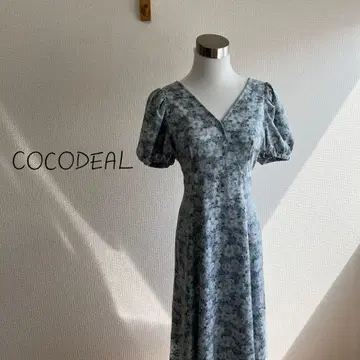 COCODEAL 백 레이스업 롱 원피스 K164