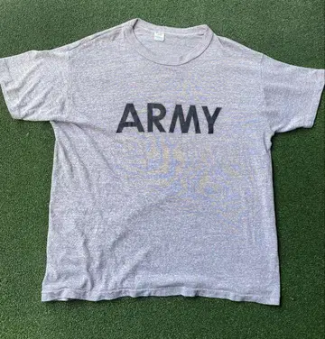 80s 챔피온 USA제 ARMY 마블링 티셔츠 트리코 태그 L
