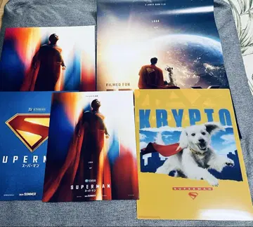 영화 슈퍼맨 팜플렛 플라이어 2장 클리어 보드 IMAX 포스터