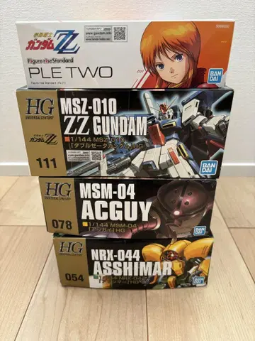 HG 건담 프라모델 4종 세트 ZZ 아가이 앗시마 풀투