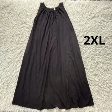 미사용 슬리브리스 롱 원피스 2 XL 블랙 빅 사이즈
