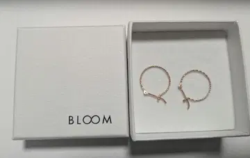 BLOOM (비금속) K10 핑크 골드 후프 귀걸이