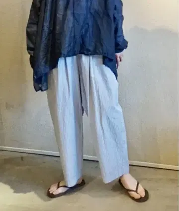 JOURNAL STANDARD LUXE 스트라이프 이지 크롭 팬츠