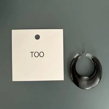 TOO - 귀걸이 EFIN 블랙 마블
