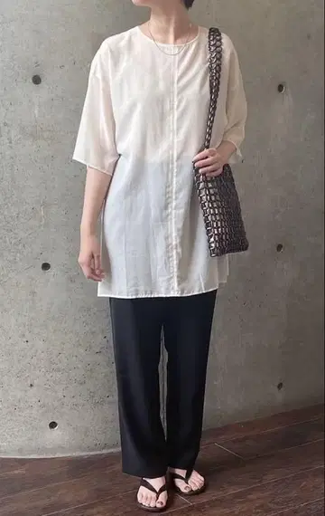 agawd 하이 웨스트 턱 팬츠