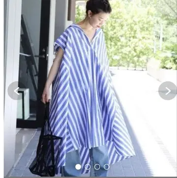 스트라이프 슬리브리스 원피스 프리 사이즈