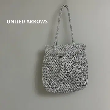 UNITED ARROWS 메쉬 메탈릭 실버 백