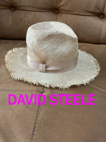DAVID STEELE 베이지 프린지 햇