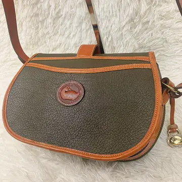 컨디션 최상 Dooney & Bourke 가죽 미니 숄더백 플랩 그린
